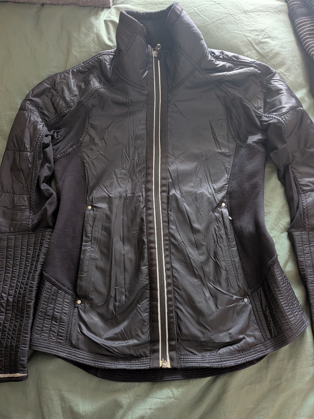 lululemon athletica Black Quilted Hybrid Jacket
